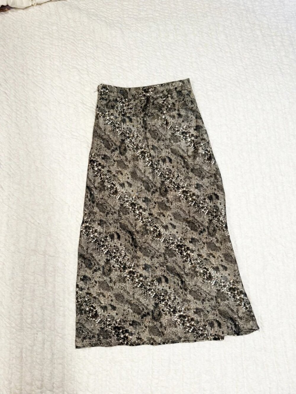 Free People Snakeskin Maxi Skirt Gray Black Size 2